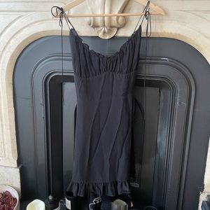 Reformation Black Esther Dress 0